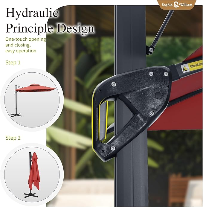 Sophia & William Cantilever Patio Umbrellas Offset Outdoor Umbrellas