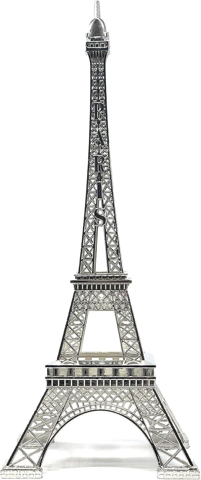 allgala 15" Eiffel Tower Statue Decor Alloy Metal, Silver