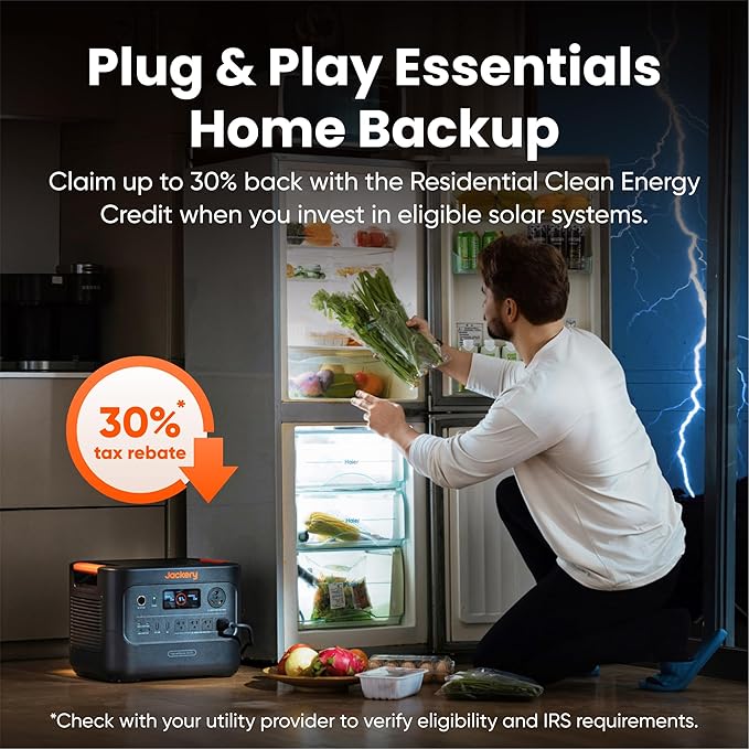 Jackery HomePower 3000 Portable Power Station with AC Cable and 2x 200W Solar Panels, 3600W (Surge 7200W) Output, 3072Wh LFP Solar Generator, Essential Backup for Home Use, Power Outage, Emergencies