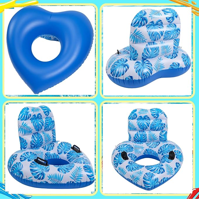 Inflatable Pool Float Lounger - XL Pool Floats,River Tube Floating Chair Sofa with Big Backrest, Blow Up Floaties Lake Raft Lounge with Handle Pool Party for Adults