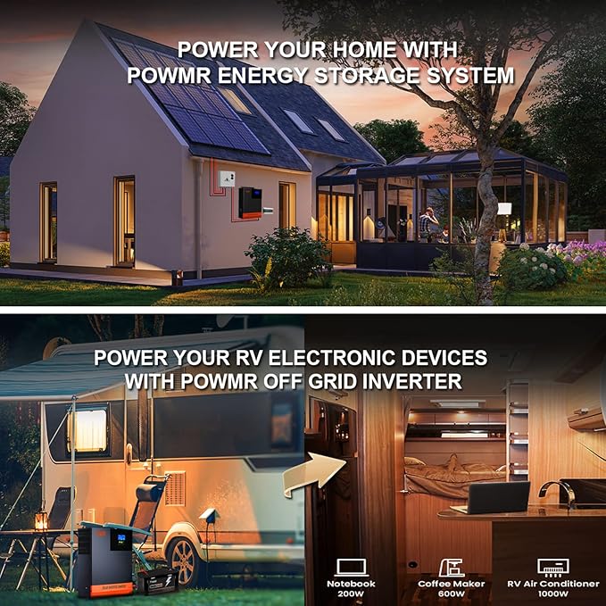 3000W Solar Inverter 24V to 120V, Max.PV Input 4KW,450V VOC,Pure Sine Wave Power Inverter Built-in 80A MPPT Controller and 40A AC Charger for Home, RV, Off-Grid Solar System