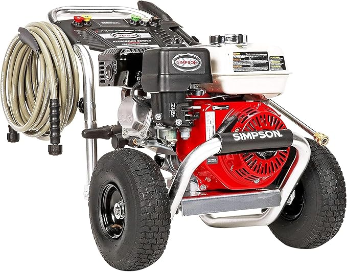 Simpson Cleaning 3600 PSI Gas Pressure Washer, 2.5 GPM Power Washer for Commercial Use, Honda GX200 Engine, 35-Foot MorFlex Hose, Aluminum Series, 49-State (ALH3425)