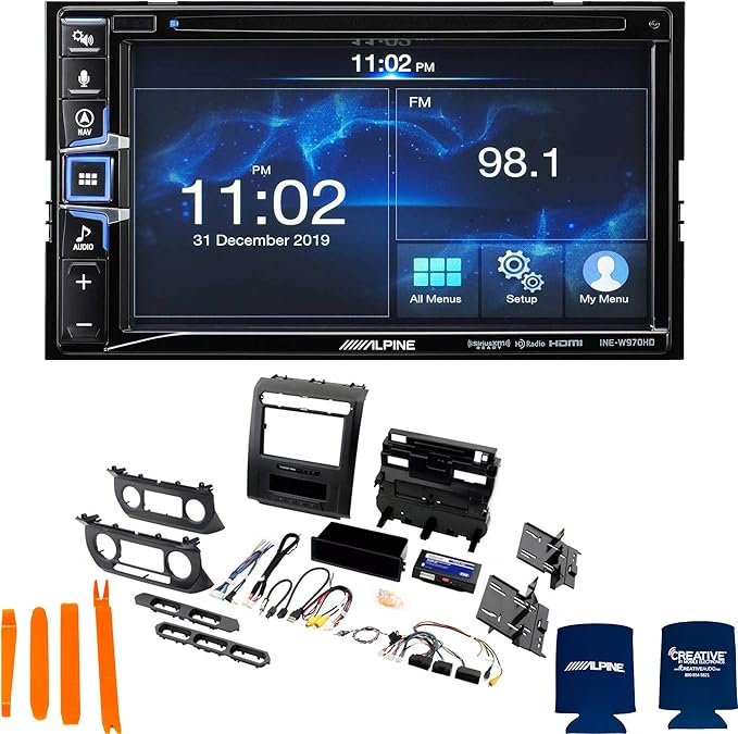 Alpine Bundle - INE-W970HD 6.5-Inch Nav Receiver with PAC RPK4-FD2101 with 8" Screen Installation Kit