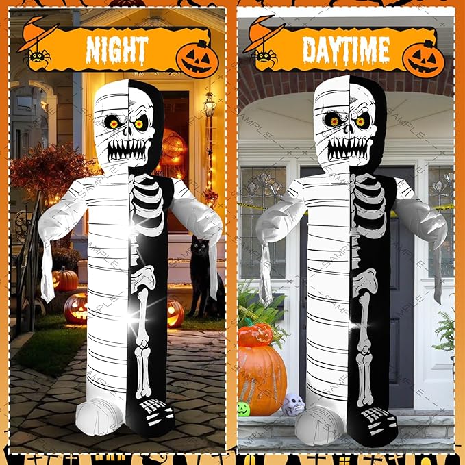 8FT Zombie, Halloween Outdoor Inflatable Decoration, with Built-in LED Lights, Suitable for Outdoor lawns, Gardens, terraces and Halloween Parties