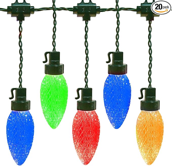 AWQ 35 FT Outdoor String Lights 3.9 Inch Super Large Pine Cone Light Shatterproof & Waterproof Outdoor Commercial Grade Decorative Light for Wedding Garden Party Christmas Decoration (Multicolour)