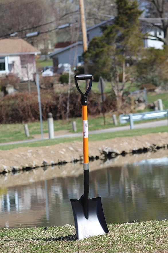Ashman Heavy-Duty Transfer Shovel (1-Pack) with 41-Inch long Durable Handle and Blade- Ideal for Construction, Landscaping, Gardening, and Snow Removal- Durable, Rust-Resistant, and Multipurpose Scoop