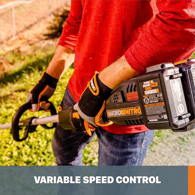 Worx Nitro WG186 40V Power Share PRO Attachment-Capable Driveshare 15" Cordless String Trimmer (Batteries & Charger Included)
