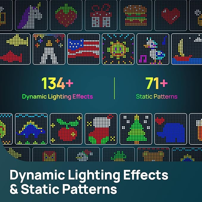 Linkind Smart Curtain Lights, 400 LEDs Smart AI Curtain String Lights with APP DIY GIF Text, Color Changing Halloween Christmas Decorations for Outdoor Indoor Bedroom Window Decor, 5.9×5.5ft