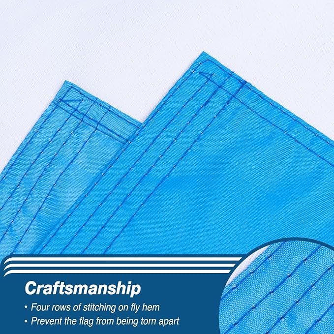 Guatemala Guatemalan Flag 3x5 ft Outdoor, Double Sided 3 Ply Heavy Duty Guatemala National Country Flag, 100% Quality Polyester Guatemalan Banner with Brass Grommets 4 Rows Stitches