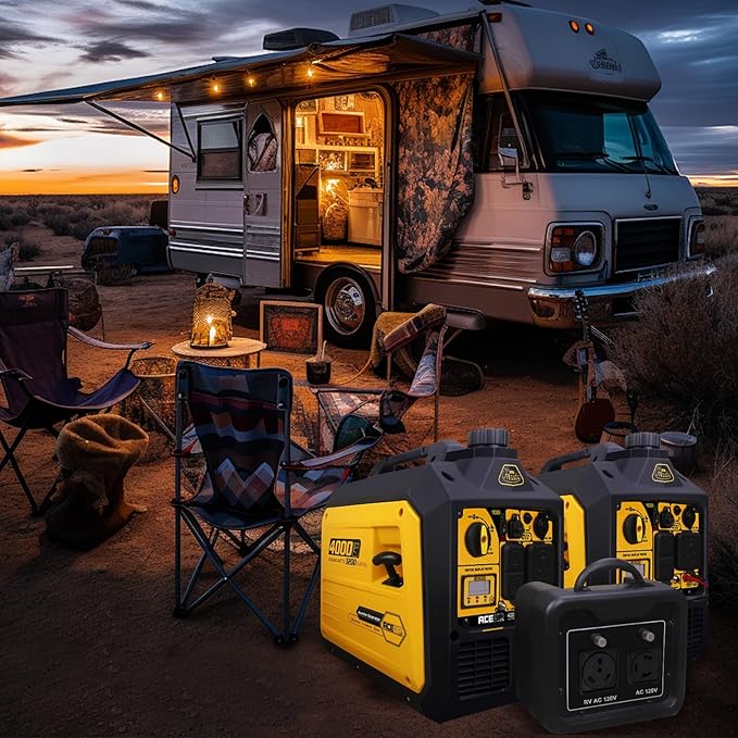 Aceup Energy 4000 Watt Portable Generator, Gas Generator Quiet for Home, RV-Ready, EPA Compliant
