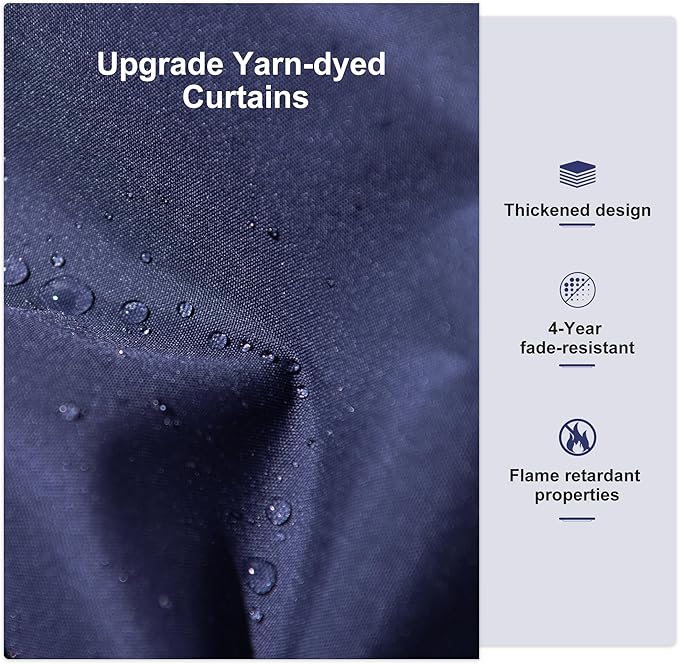 PURPLE LEAF 12' X 24' Outdoor Hardtop Gazebo Patio Wide Aluminum Frame Galvanized Steel Double Roof with Heavy Duty Netting and Curtains for Permanent Hard Top Pavilion Screen, Navy Blue