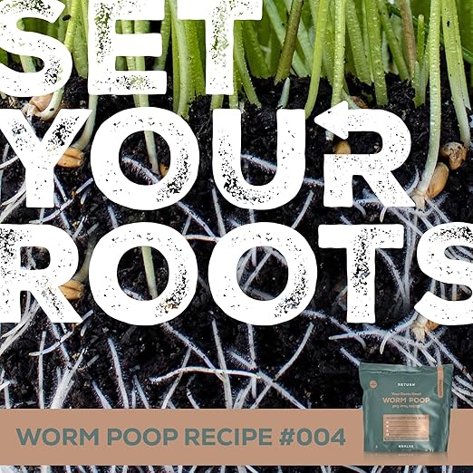 Return Worm Poop #004, 1-QT Pouch, Natural Worm Castings for Plants, Vegetable Garden, Lawn - Earthworm Soil Amendment, Organic Matter, Indoor Outdoor, Eco-Friendly, Odor-Free