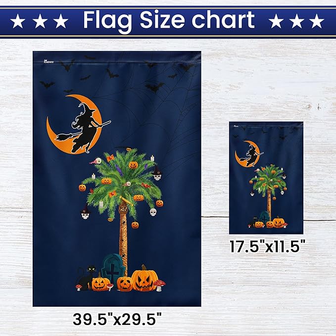 FLAGWIX Halloween Garden Flag - Garden Flags for Outside 11.5" x 17.5" - Halloween Decorations for Home Decor, Outdoor Flag Outside Decorations for Yard, Holiday Gifts for Women Men