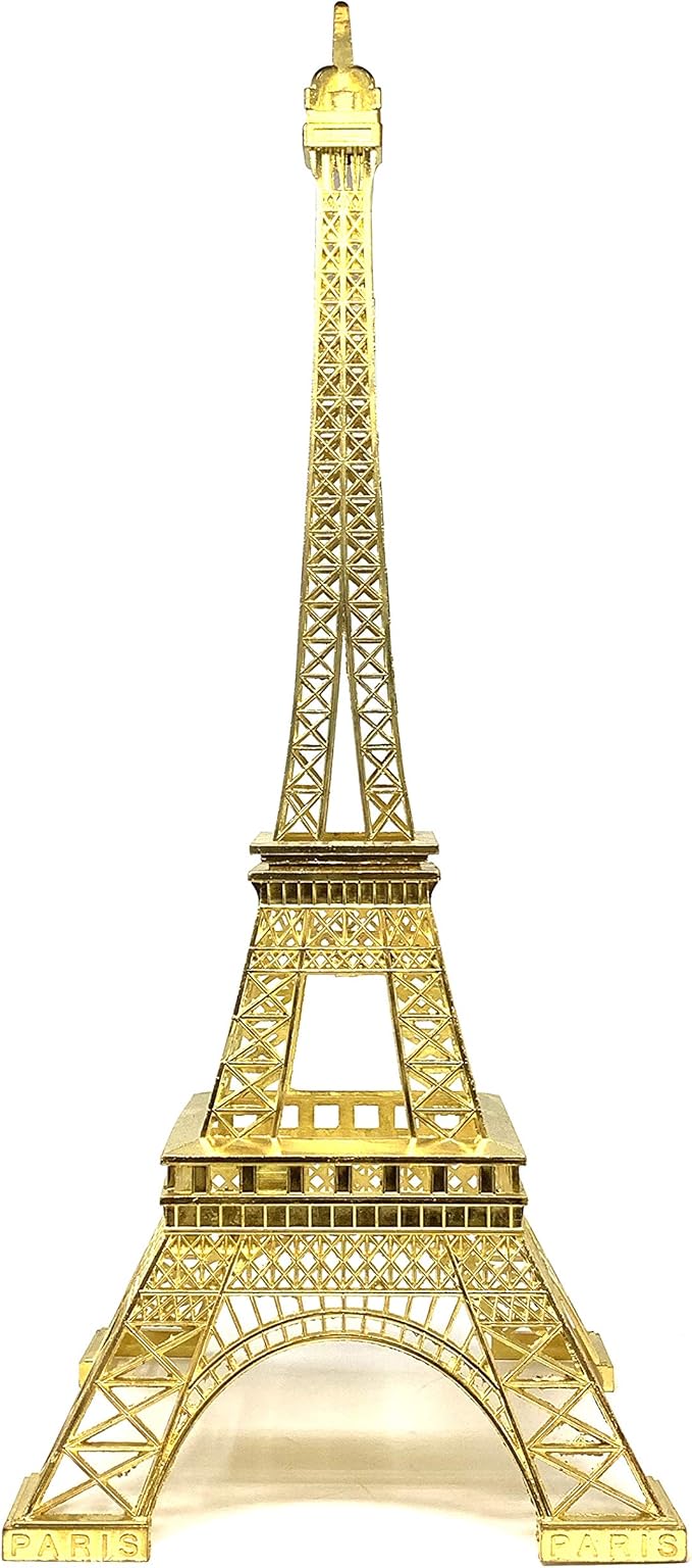 allgala 19 Inch 48CM Eiffel Tower Statue Decor Alloy Metal-Gold (EF19-86193)