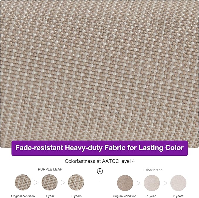 PURPLE LEAF 10 FT Cantilever Patio Umbrella Outdoor Umbrella with 220lbs Base Large Square Windproof Offset Umbrella for Pool Deck Garden, Sand Dune