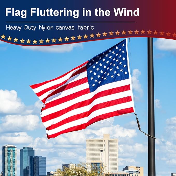 All-Weather Heavy-Duty 5x8 USA Flag,American Flag Outdoor Heavy Duty Embroidered Stars, Fade-Resistant Premium with Reinforced Stitching American Flags For Outside,US flags outdoor high wind