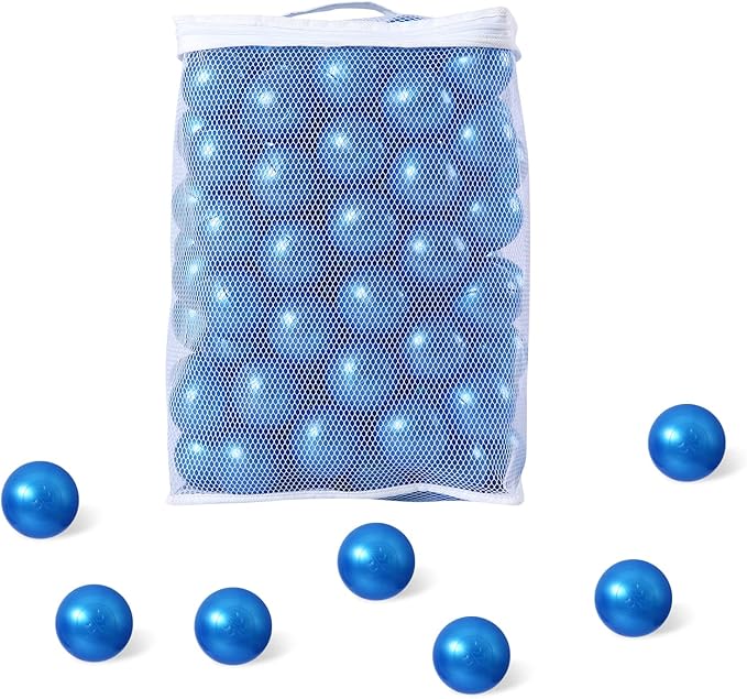 Ball Pit Balls for Kids, Plastic Refill 2.2 Inch Balls, 100 Pack, Bright Colors, Phthalate and BPA Free, Includes a Reusable Storage Bag with Zipper