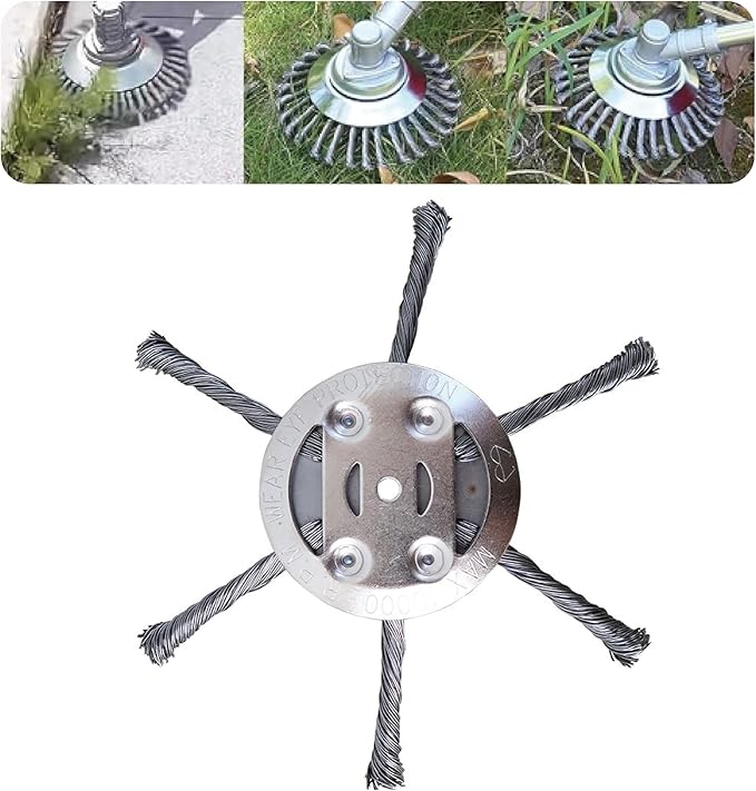 6 Inch Premium Indestructible Trimmer Head for Electric Battery Powered Cordless String Trimmer | Replaceable Blades for Weed Trimmer & Weed Eater | Heavy Duty Nylon Line Head for Garden, Yard Lawn