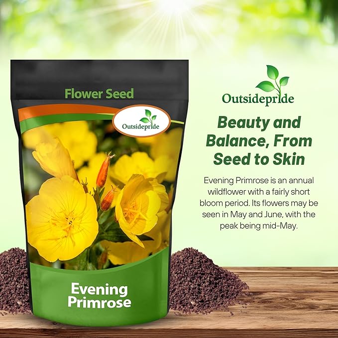 Outsidepride 1 lb. Annual Oenothera Lamarckiana Evening Primrose Wild Flower Seeds for Planting