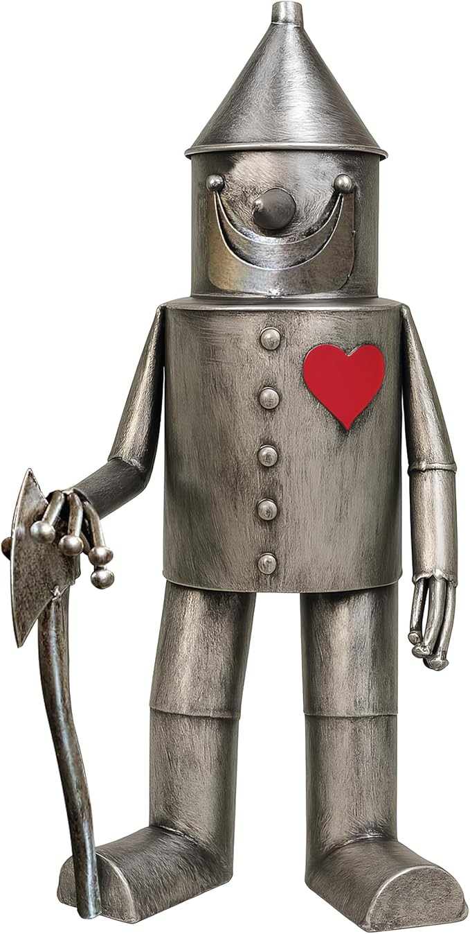Tin Man Outdoor Statue – Whimsical Metal Yard Decor for Lawn or Patio – Unique Weatherproof Ornament – Giftable Sculpture for Outdoor Enthusiasts
