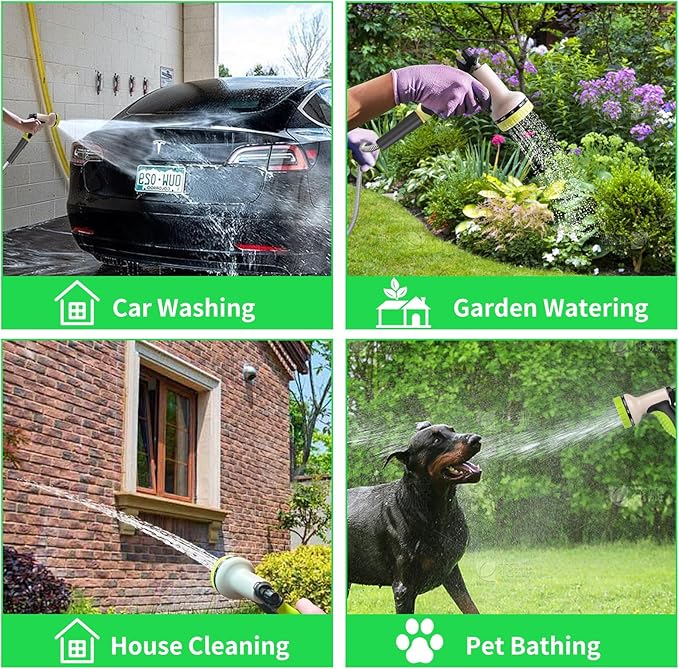 Stainless Steel Metal 25FT Garden Hose Lightweight, Puncture & Rust Proof Heavy Duty Water Hose for Yard, RV, Garden, Outdoor
