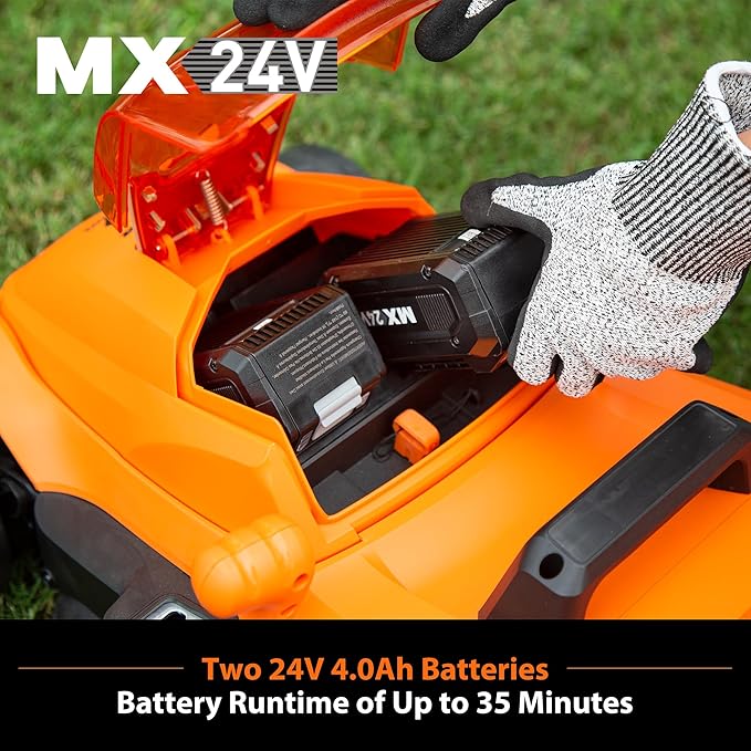 LawnMaster CLMF4815E 48V MAX* 15-inch Brushless Cordless Lawn Mower with 2X24V MAX* 4.0Ah Battery and a Dual Charger