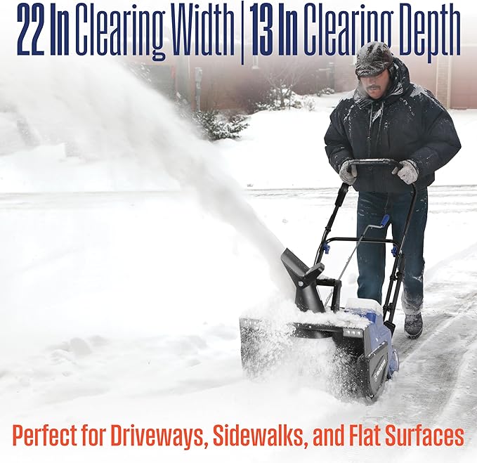 Westinghouse WSnow22 48V Cordless Snow Blower 22 Inch Kit, Steel Auger, LED Lights, 1600W Brushless Motor, 25ft Throwing Distance, Plows 840lbs/min, Compatible with Snow Joe Batteries