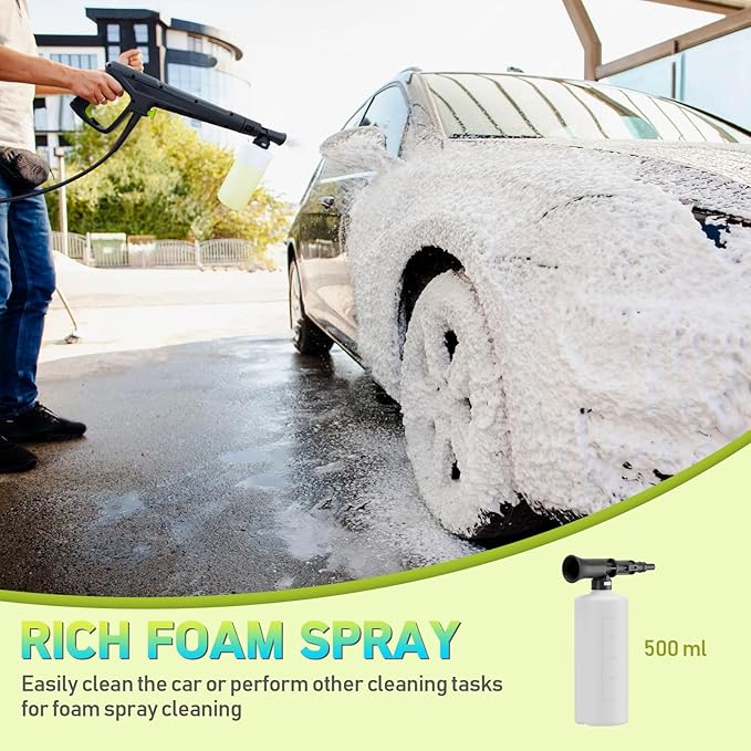 Pressure Washer Power Washer with Touch Screen, 5000PSIIMAX, 4 Quick Connect Nozzles and Foam Cannon, High Pressure Cleaning Machine for Cars Driveways Home Outdoor