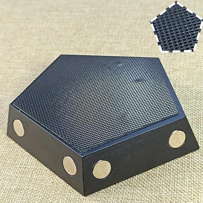 Rolling Knife Sharpener with 2 Diamond Disc and 2 Corundum Disc, Rolling Knife Sharpener Kit with 5 Magnetic Angle Offer 12/15/18/20/22° for Kitchen Knives (SET-B)