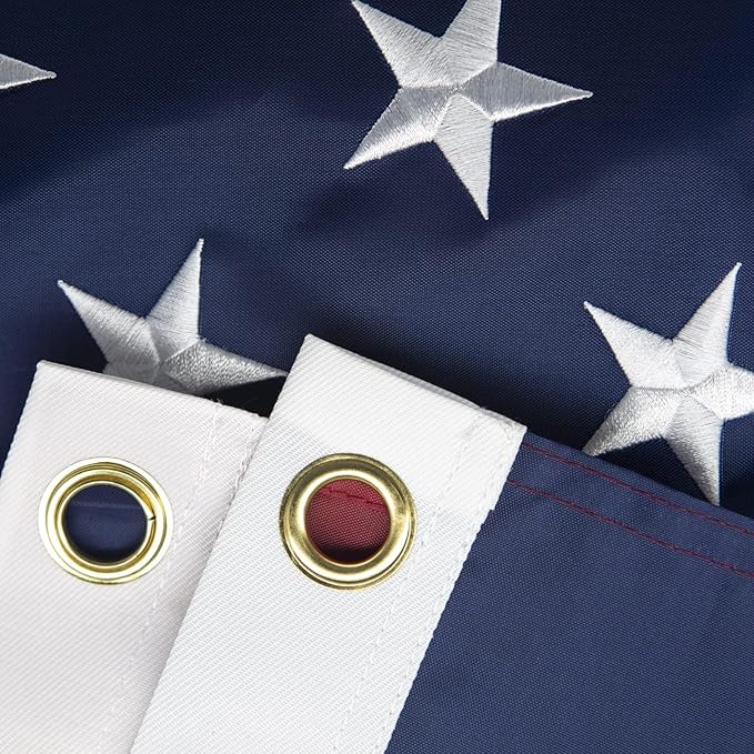 12x18 FT Extra Large American Flag for Outside, Best Embroidered Stars And Sewn Stripes, 420D Heavy Duty Polyester, Suitable For Outdoor High Winds Areas (American flag 12x18 FT)