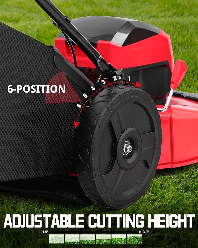 PowerSmart 40V 21" Cordless Push Lawn Mower with 2 x 4.0ah Batteries and Charger, up to 1/4 Acre (MB2400B)