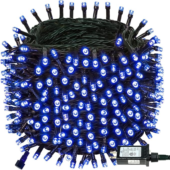BHCLIGHT Extra-Long Blue Christmas Lights Outdoor Indoor, 95FT 240 LED, Waterproof String Lights 13 Modes Tree Light for Thanks Giving Day Christmas Decor(Blue)
