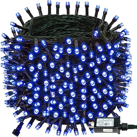 BHCLIGHT Extra-Long Blue Christmas Lights Outdoor Indoor, 95FT 240 LED, Waterproof String Lights 13 Modes Tree Light for Thanks Giving Day Christmas Decor(Blue)