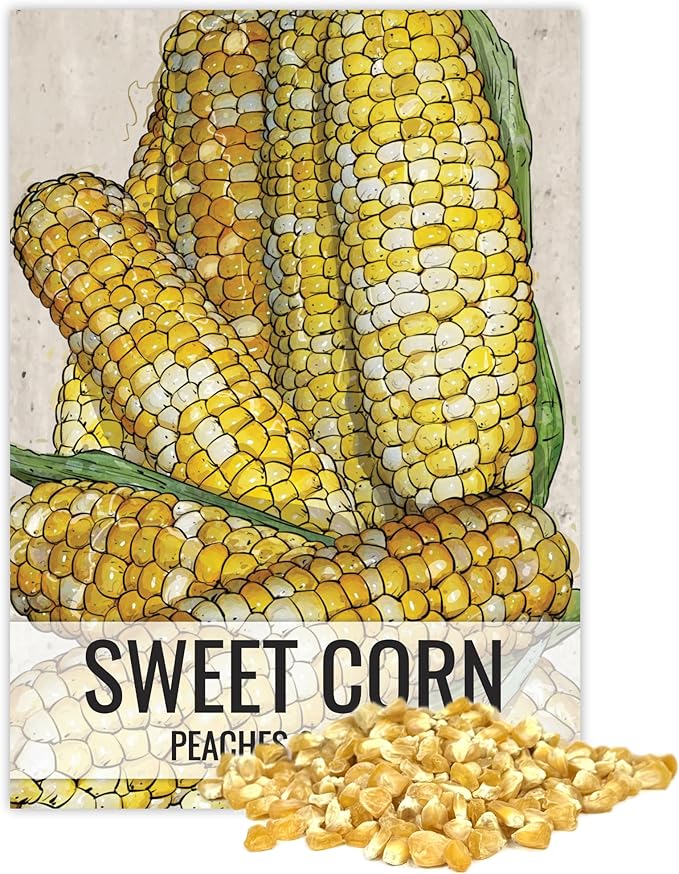 Seed Needs 230+ Peaches & Cream Sweet Corn Seeds for Planting - Non-GMO, Hybrid & Untreated - Organically Grow Your Own Home Grown Vegetable Garden (Bulk)