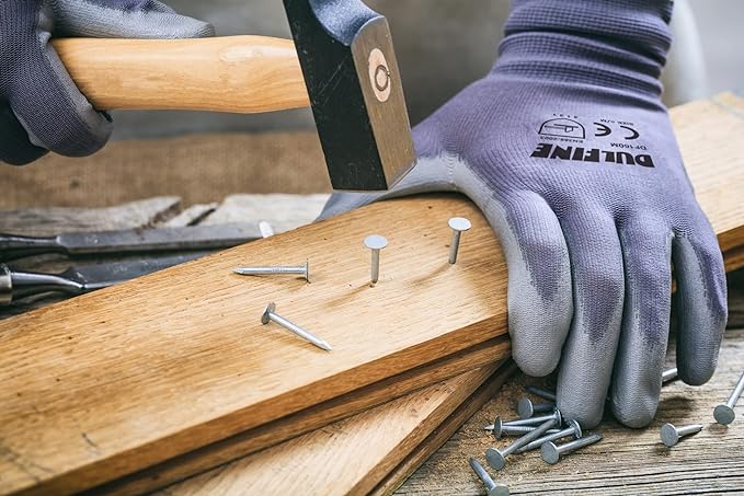 Safety Work Gloves PU Coated-12 Pairs,Grey Seamless Knit Glove with Polyurethane Coated Smooth Grip on Palm & Fingers, for Men and Women, Ideal for General Duty Work (XX-Large)