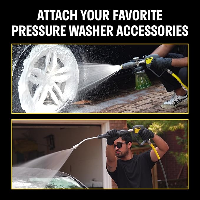 ACTIVE Premium Short Pressure Washer Gun with Swivel + Premium Foam Cannon for All types of Pressure Washers
