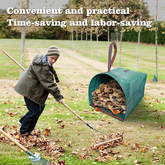 Leaf Collector – 3-Pack Heavy Duty Yard Waste Bags, 40-Gallon Collapsible & Reusable for Grass Clippings, Leaves & Garden Debris