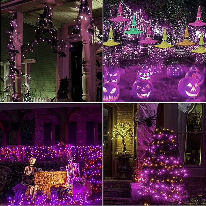 C7 String Lights,25FT Black Halloween Christmas String Lights for Outdoor Indoor Use,25 Clear C7 Black Bulbs String Light-Black Wire