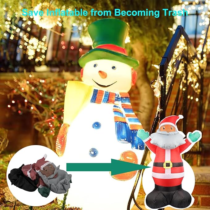 12V White Replacement Lights for Inflatables with Self Adhesive Pad 20Pcs 3 LED - Ideal for Yard Holiday Inflatables, Christmas Blowups