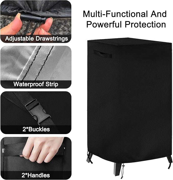 Smoker Cover Fit for Pit Boss Grills PBV3G1 Vertical Smoker, Outdoor Waterproof Grill BBQ Grill Cover Outdoor Grill Cover Vertical Smoker Cover（24" D x 23" W x 47" H）
