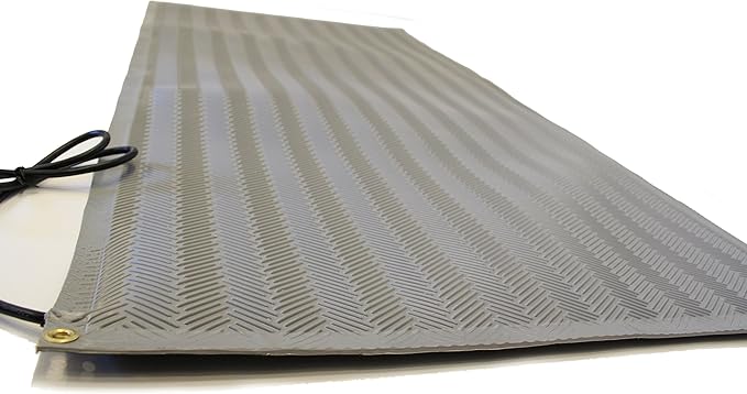 RHS Snow Melting Mat, Anti-Slip Walkway Herringbone Design, Color Gray, Outdoor Mat, Prevents ice Formation, Melts up to 2 inches of Snow per Hour, 120 Volts (30-inches x 6-feet)