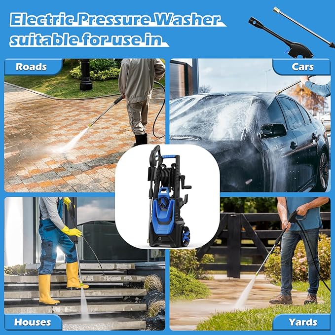 Pressure Washer -5000PSI Power Washer with Foam Cannon 4 Quick Connect Nozzles, High Pressure Cleaning Machine for Driveways/Patios/Cars/Fences/Home Cleaning