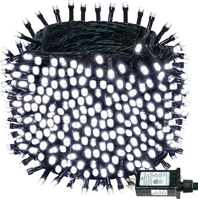 75FT 1500 LED Cluster Christmas Lights, Christmas Tree Lights Outdoor 8 Modes with Timer & Remote, Firecrackers String Lights Waterproof for Garland Party Xmas Decorations, Cool White