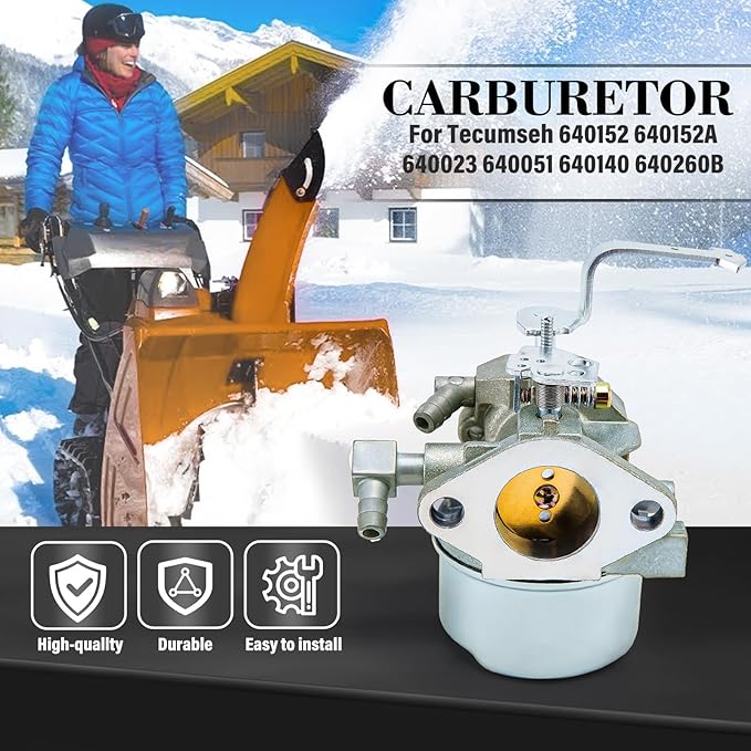640152 Carburetor for Tecumseh 640152A 640023 640051 640140 640260B HM80 HM90 HM100 8-10 HP Engine Snow Blower Mower 5000w Generator (6)