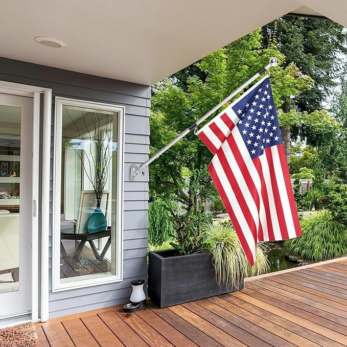 American Flags for Outside 3x5 Ft; American Flags 3x5 Outdoor Heavy Duty. Durable 250D Polyester US flags with Premium Embroidered Stars, Sewn Stripes, Brass Grommets, and Vibrant Colors.