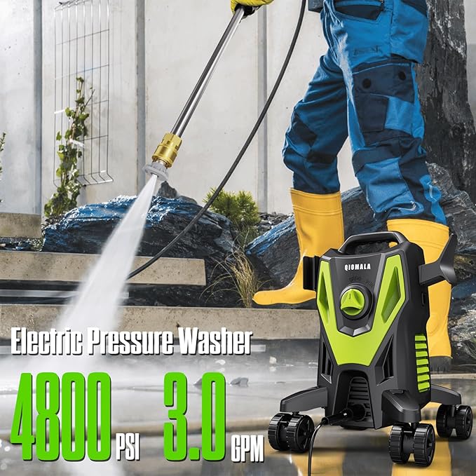 Pressure Washer -4800PSI Power Washer with 4 Quick Connect Nozzles, High Pressure Cleaning Machine with Foam Cannon for Car/Garage/Patio Home Cleaning