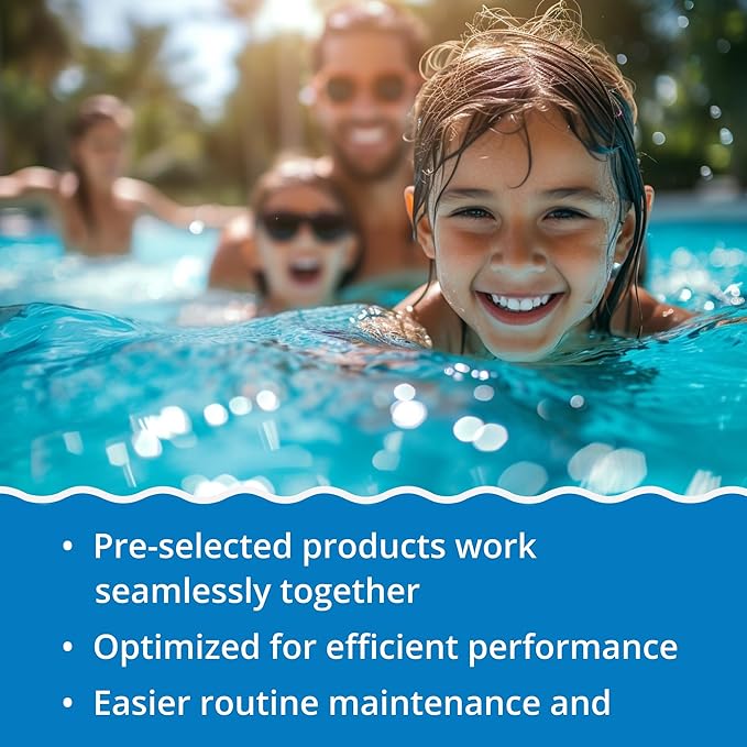 In The Swim Ultimate Chemical Value Kit and Chlorine Bundle - Pre-Measured Kit for Seasonal Maintenance - 50lb Bucket 3-Inch Chlorine Tablets - Inground and Above Ground Pools Up to 35K Gallons