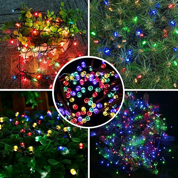 BHCLIGHT Extra-Long 95FT 240 LED Green Wire Christmas String Lights Outdoor/Indoor, Christmas Tree Lights with 13 Lighting Modes, Plug in String Lights for Easter Decorations Party Wedding(Multicolor)