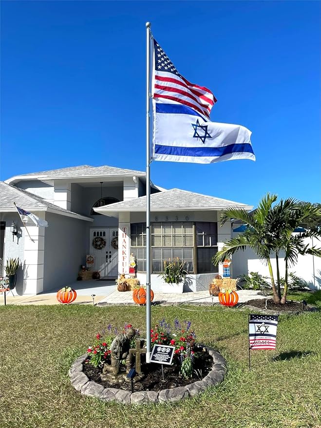 Israeli Flags 2x3 FT Made in The USA-Heavy Duty Vibrant Colors Double Sided Israeli National Flag Flag with 2 brass grommets for Home/Company/Indoor Outdoor Decoration