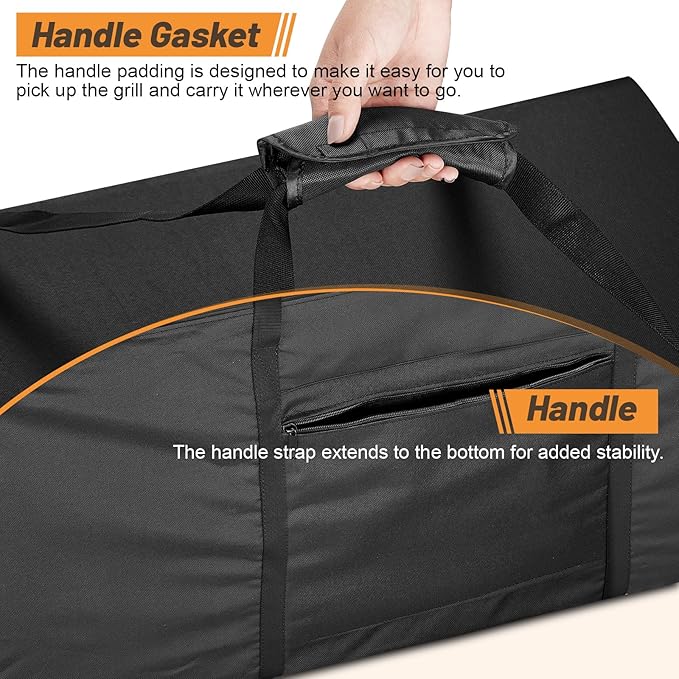 Kingling Universal Grill Carry Bag Fits for Blackstone 1860 Gas Grill & GD4002T Grill Heavy-Duty Carrying Storage Bag Grill Covers for Portable Propane Tabletop Grills BBQ Cover - 42"L x 25"W x 15"H